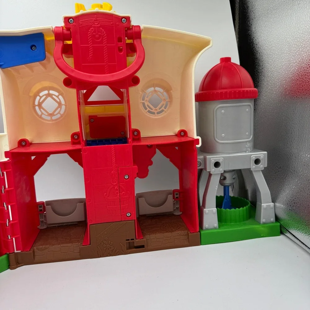 Fisher-Price Little People Caring for Animals Farm Toddler Playset Red White